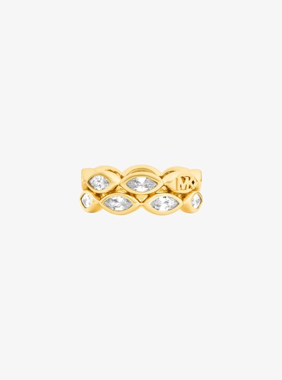 Marquise Cut Cubic Zirconia Tennis Ring in GOLD | Michael Kors