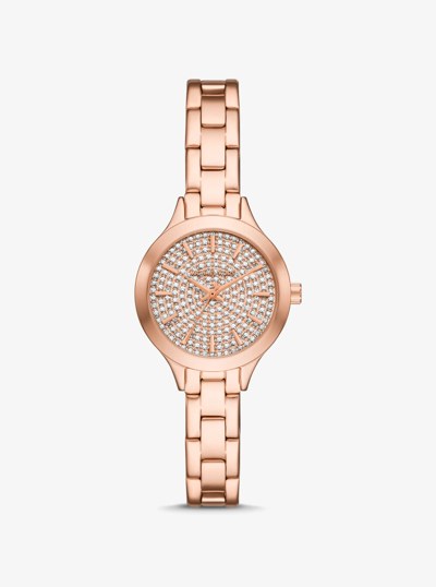 Reloj Aspyn mini en tono rosa dorado con incrustaciones in DORADO ROSA | Michael Kors