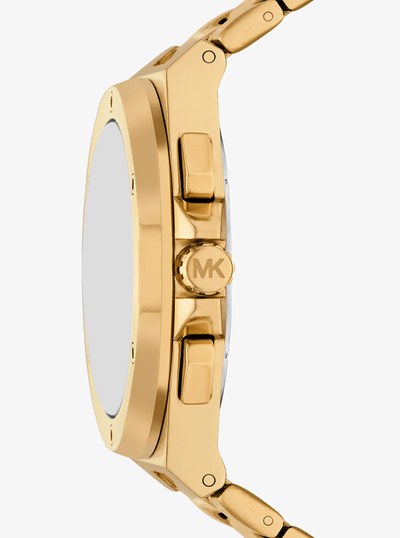 Oversized Lennox Gold-Tone Watch in GOLD | Michael Kors