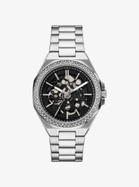 Oversized Callum Pav&eacute; Silver-Tone Watch