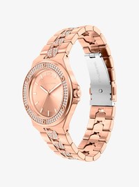 Lennox Pav&eacute; Rose Gold-Tone Watch