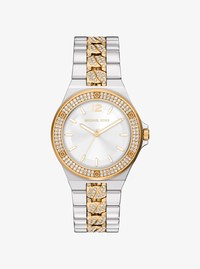 Lennox Pav&eacute; Two-Tone Watch
