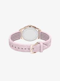 Lennox Pav&eacute; Rose Gold-Tone and Logo Silicone Strap Watch