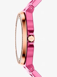 Mini Lennox Pav&eacute; Pink-Tone Watch