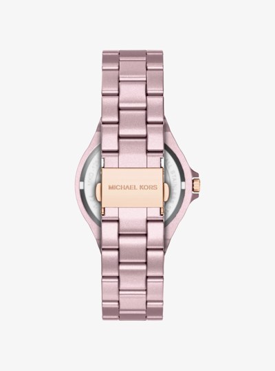 Mini Lennox Pav&eacute; Pink-Tone Watch in ROSE GOLD | Michael Kors