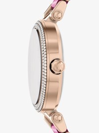 Oversized Parker Pav&eacute; Pink-Tone Watch