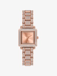 Petite Gwynn Pav&eacute; Rose Gold-Tone Watch