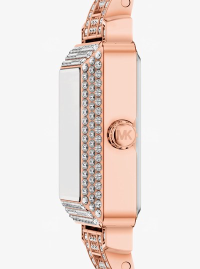Petite Gwynn Pav&eacute; Rose Gold-Tone Watch in ROSE GOLD | Michael Kors