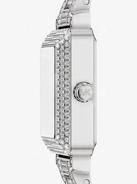 Petite Gwynn Pav&eacute; Silver-Tone Watch