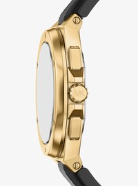 Oversized Lennox Gold-Tone and Silicone Watch