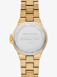 Limited-Edition Mini Lennox Pav&eacute; Gold-Tone Watch