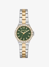 Montre miniature Lennox &agrave; deux tons et &agrave; pav&eacute;