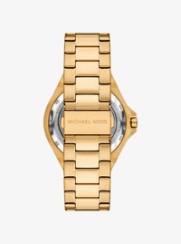 Oversized Lennox Pav&eacute; Gold-Tone Watch