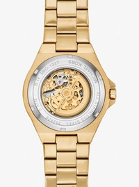 Oversized Lennox Pav&eacute; Gold-Tone Watch