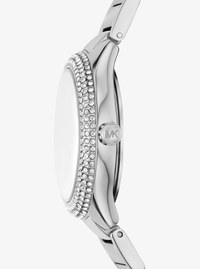 Mini Sylvia Pav&eacute; Silver-Tone Watch and Bracelet Gift Set