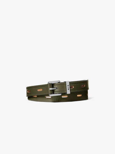 Ceinture en m&eacute;lange de cuir &agrave; d&eacute;coupes in LIERRE | Michael Kors