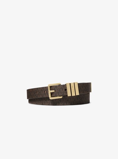 Signature Logo Belt in BROWN | Michael Kors