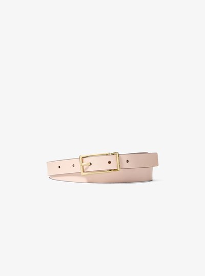 Reversible Signature Logo and Leather Belt in BALLET | Michael Kors