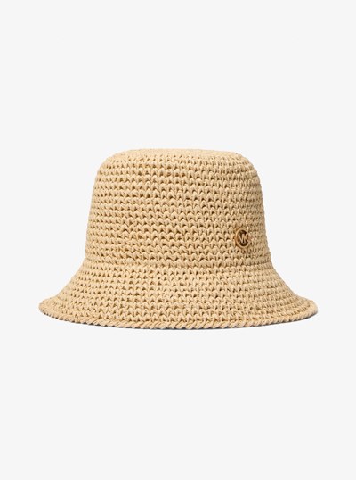 Crocheted Bucket Hat in NATURAL | Michael Kors
