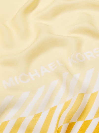 Striped Modal Blend Scarf in LEMON | Michael Kors