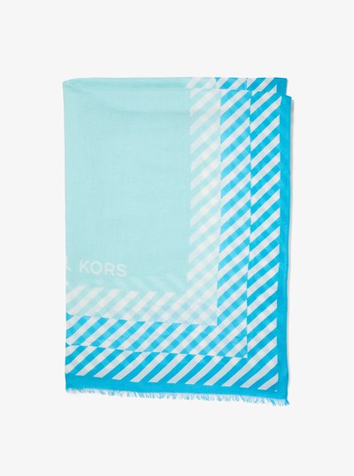 Striped Modal Blend Scarf in MILOS BLUE | Michael Kors