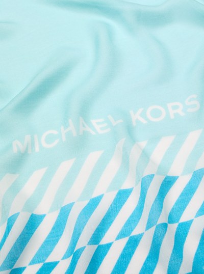 Striped Modal Blend Scarf in MILOS BLUE | Michael Kors