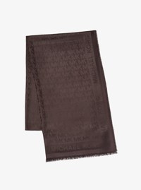 Logo Jacquard Silk Scarf