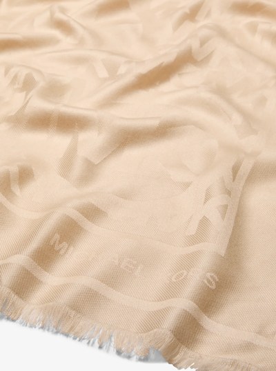 Logo Jacquard Scarf in LT CREAM | Michael Kors