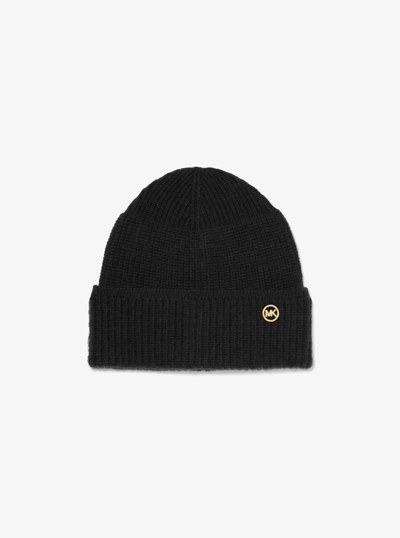 Wool Beanie Hat  in BLACK | Michael Kors
