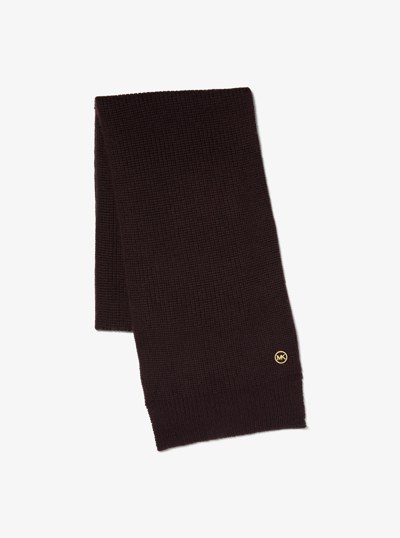Textured Wool Scarf in CHOCOLATE | Michael Kors