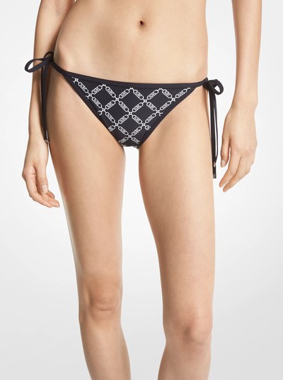 Empire Logo Bikini Bottom in BLACK | Michael Kors