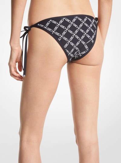Empire Logo Bikini Bottom in BLACK | Michael Kors