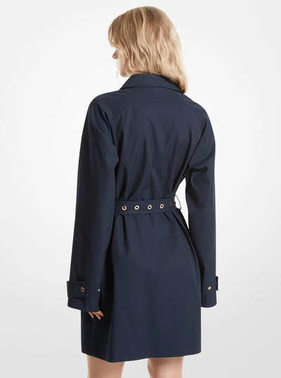 Cotton Twill Trench Coat in MIDNIGHTBLUE | Michael Kors