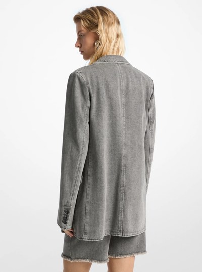 Boyfriend Denim Blazer in CONCRETE WASH | Michael Kors