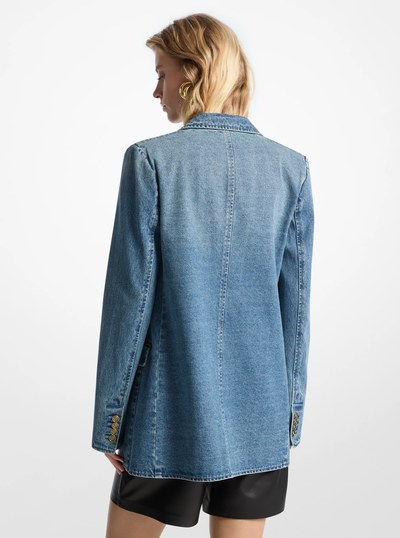 Denim Blazer in UNION WASH | Michael Kors
