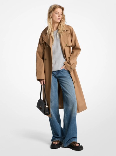 Cotton Oversized Double-Breasted Trench Coat