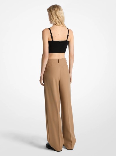 Pleated Wide-Leg Pants in CAFE | Michael Kors