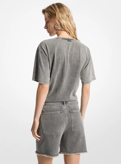 Boyfriend Denim Shorts in CONCRETE WASH | Michael Kors
