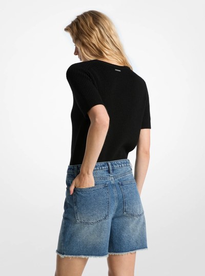 Boyfriend Denim Shorts in UNION WASH | Michael Kors