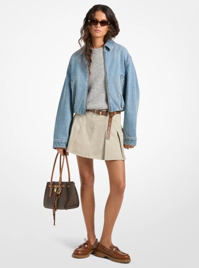 Denim Bomber Jacket in HORIZONWASH | Michael Kors