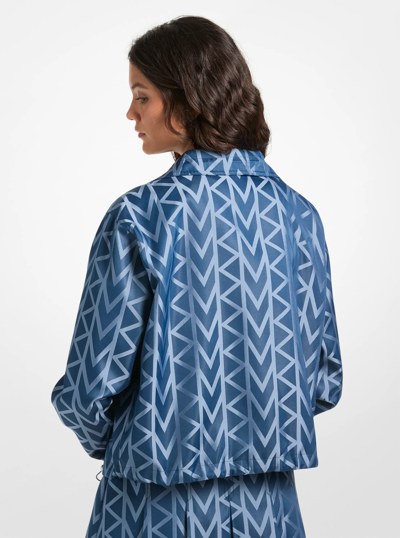 MK2000 Logo Zip-Up Jacket in RIVER BLUE | Michael Kors
