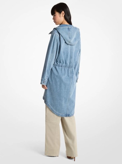 Hooded Denim Parka in HORIZONWASH | Michael Kors
