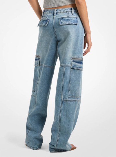 Denim Utility Cargo Jeans in HORIZONWASH | Michael Kors