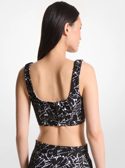 Palm Lace Bralette Top in BLACK | Michael Kors