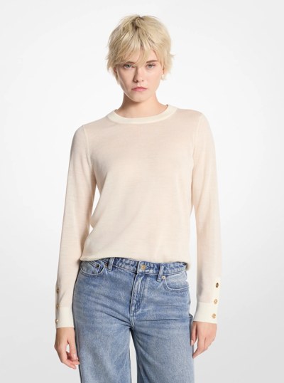 Merino Wool Sweater in BONE | Michael Kors