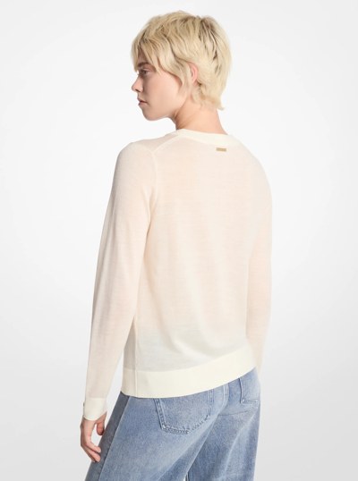 Merino Wool Sweater in BONE | Michael Kors