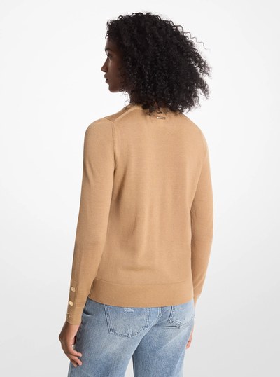 Merino Wool Sweater in DARK CAMEL | Michael Kors