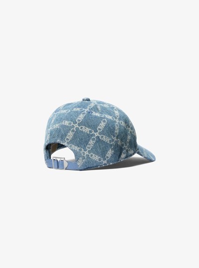 Empire Logo Denim Baseball Hat in UNION WASH | Michael Kors