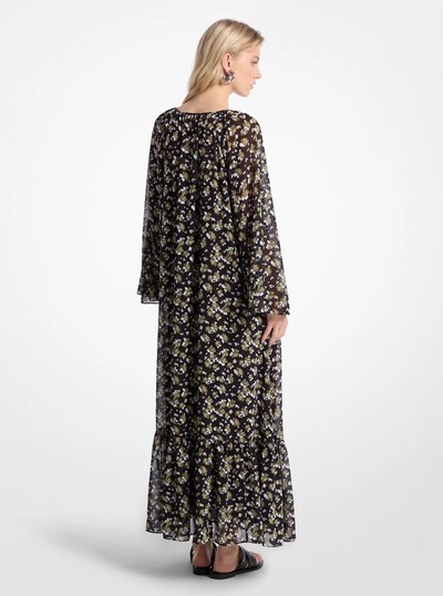 Floral Georgette Maxi Dress in EVERGREEN | Michael Kors