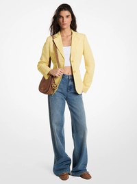 Linen and Cotton Patch Pocket Blazer